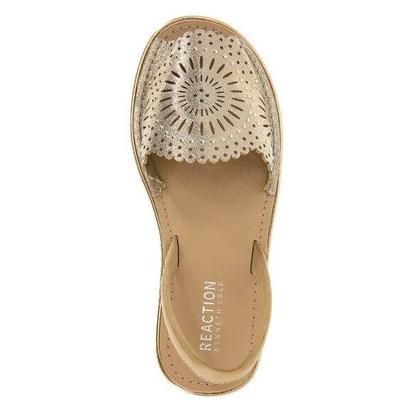 Kenneth Cole Reaction Womens Fine Glass Wedge Sandals Gold 9 MSRP $69 - Picture 3 of 5